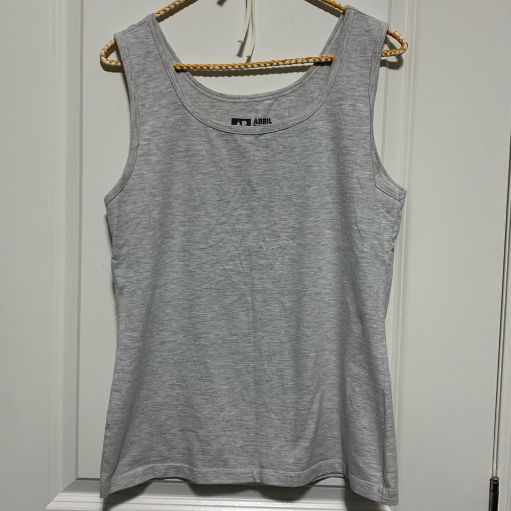 Women's plain gray tank top
